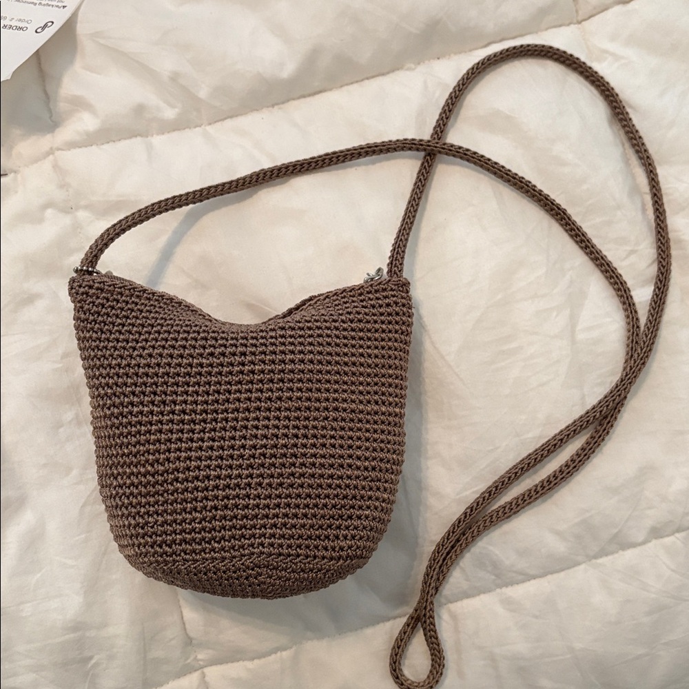The Sak Brown Crocheted Crossbody Bag